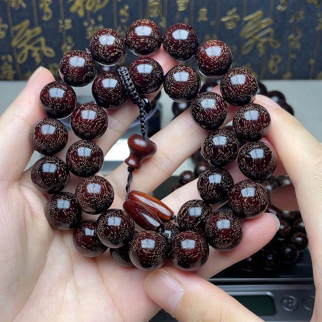 檀香紫檀（小叶紫檀）1.5 30颗 双圈 小爆满金星