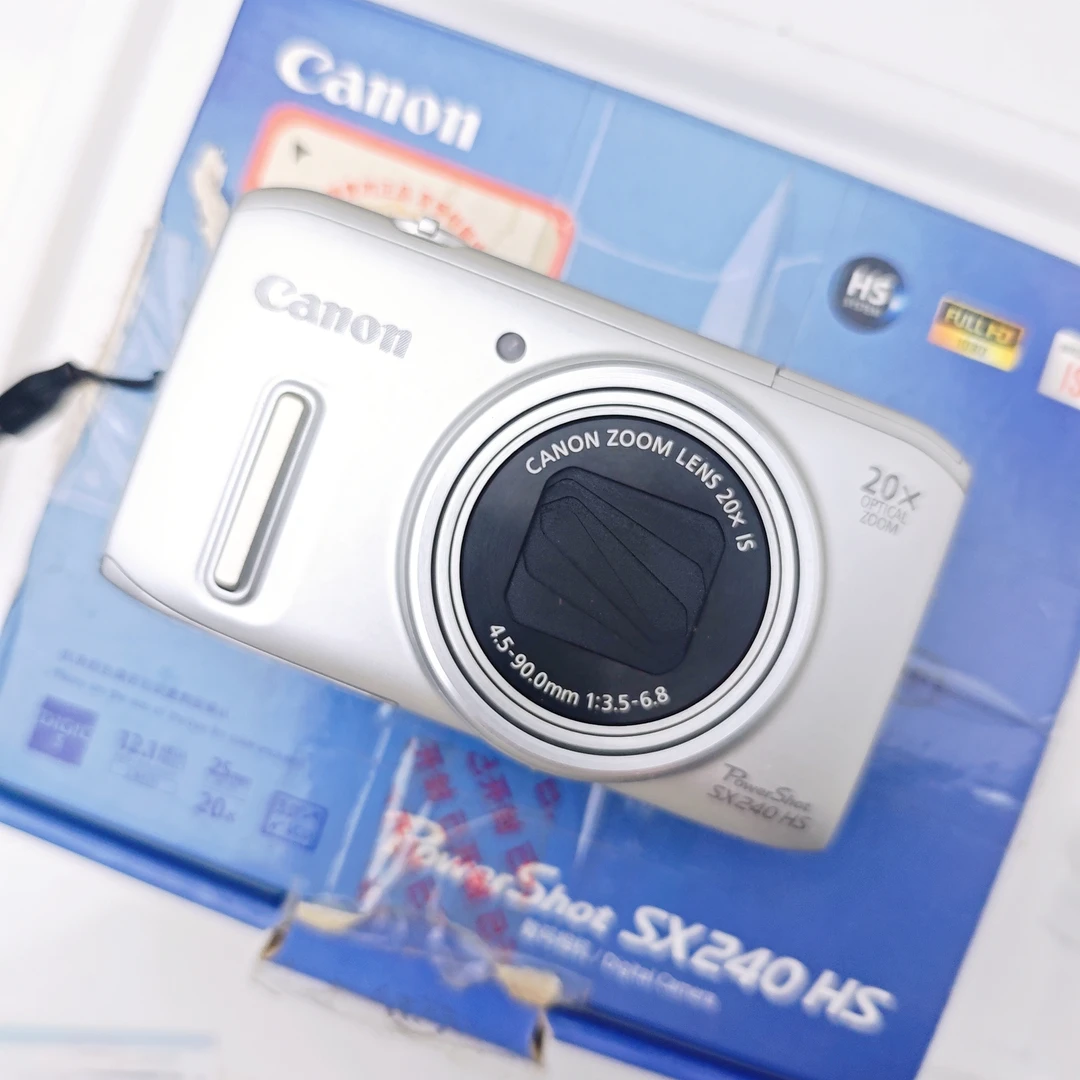 95新 Canon/佳能 SX240 原盒银色 实况长焦机ccd相机