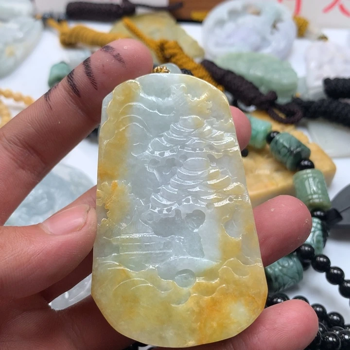 颈饰未镶嵌翡翠保真天然a货翡翠