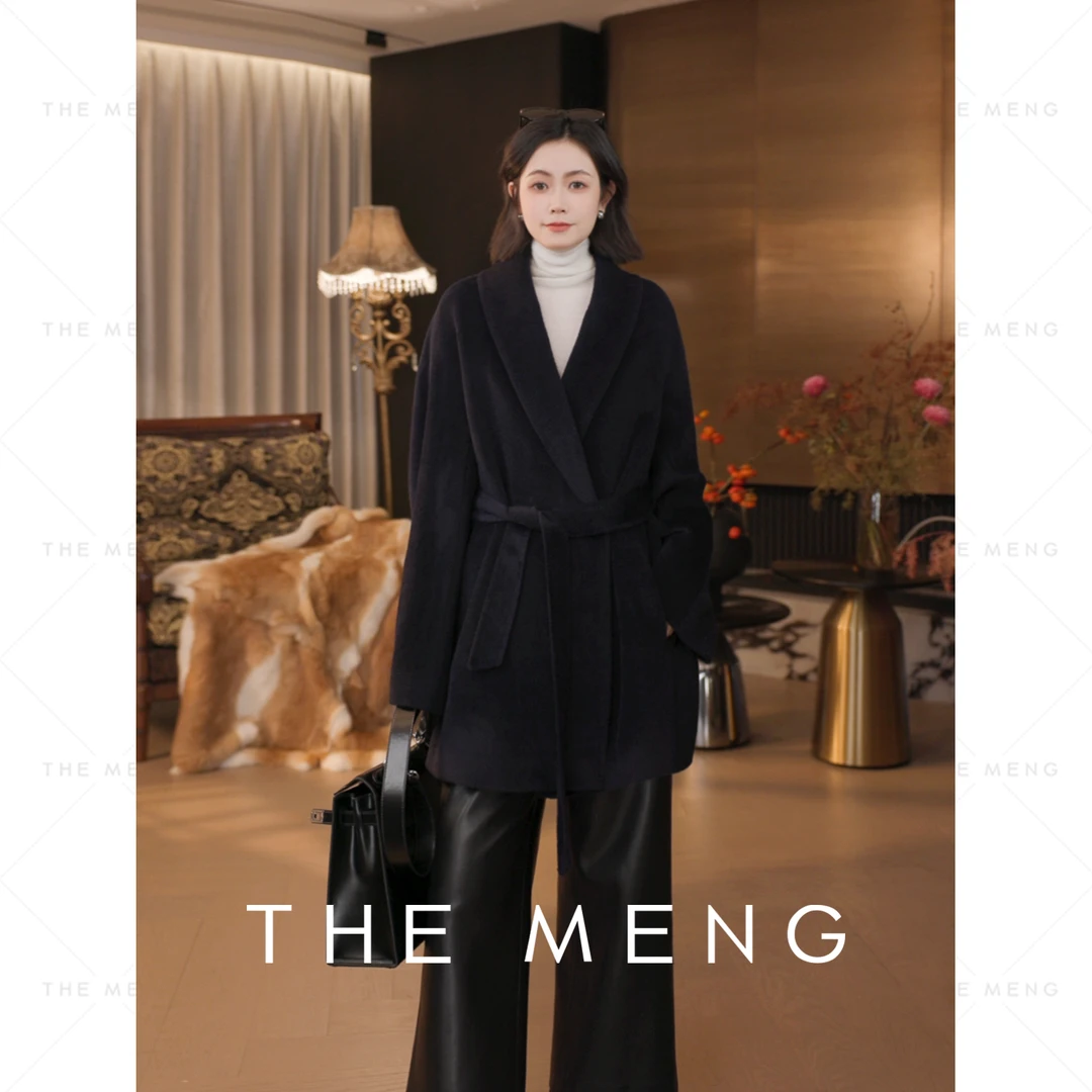 THE MENG【加州】皇室婴驼轻暖锁温御寒毛呢大衣#M253K1471
