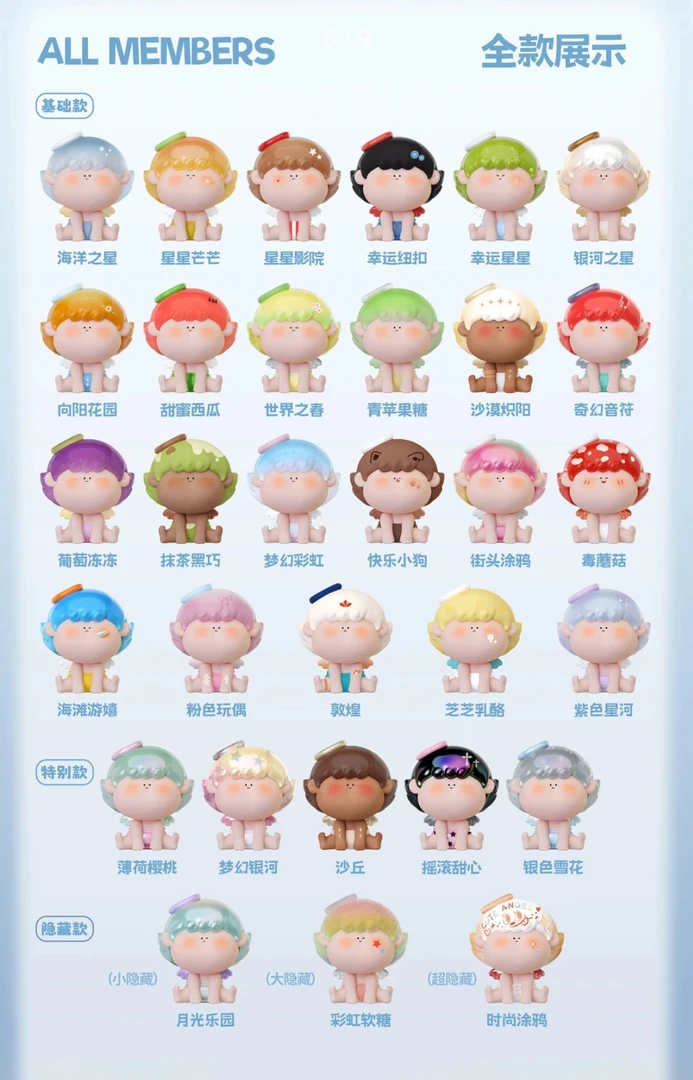 （主播代拆）欧后三欧二代天使、倒倒、酱酱盲盒盲袋可爱公仔礼物推荐