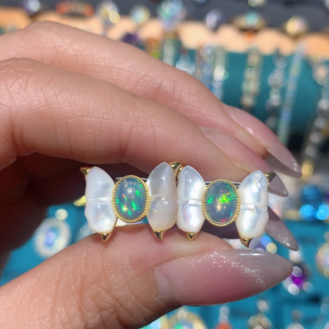 欧泊福利耳饰银S925镶嵌福利