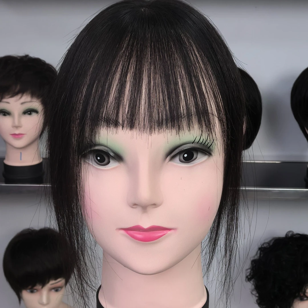 10号头顶补发块自然色全真发双递针仿真头皮