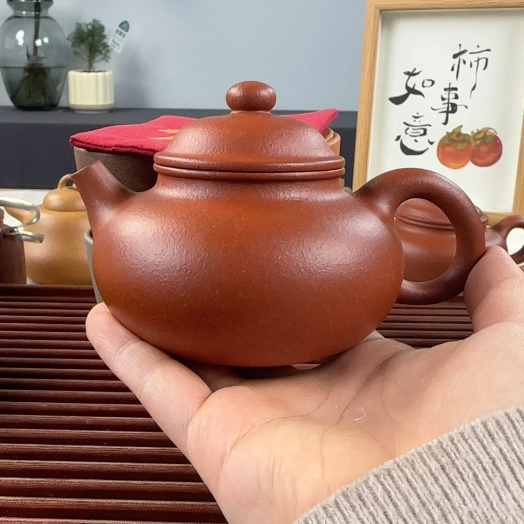 紫砂茶壶微瑕容天纯红