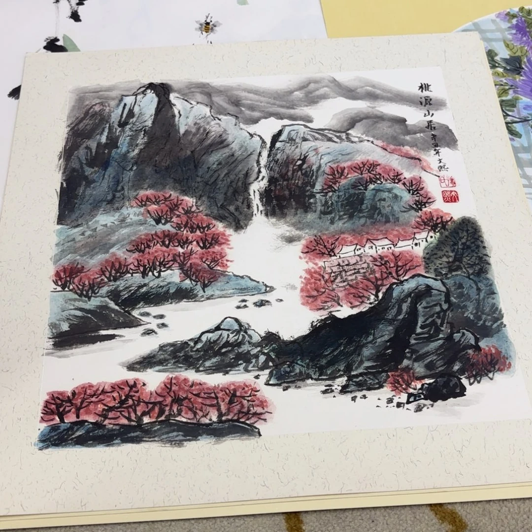 国画50-50斗方卡纸童