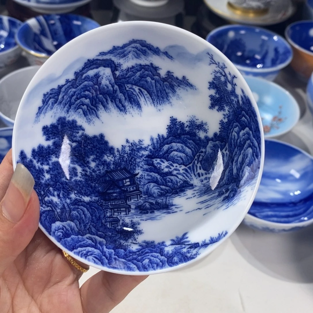 青花山水主人杯杯