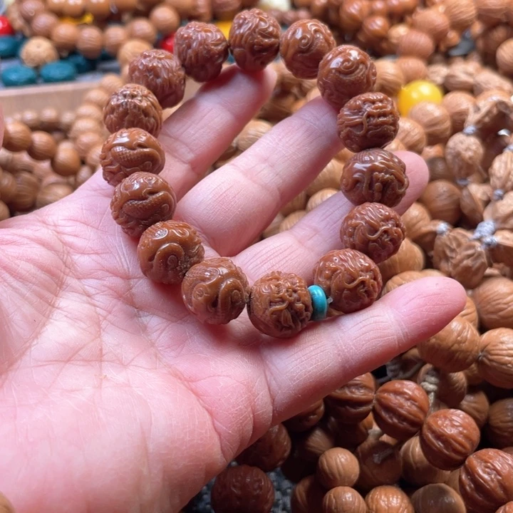 猴头核桃手串1.5龙珠泛油