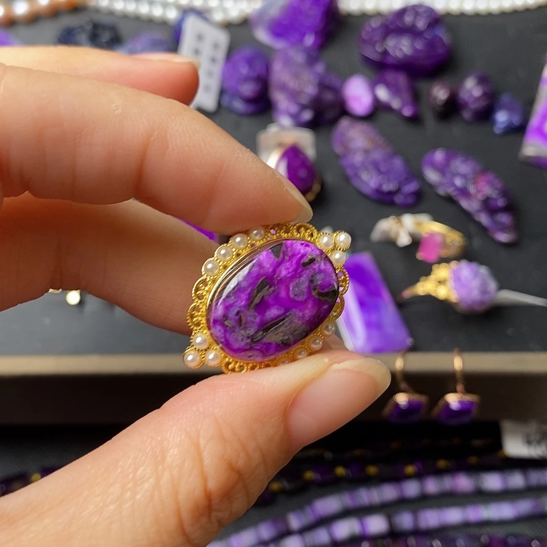 银S925镶嵌苏纪石（舒俱来）