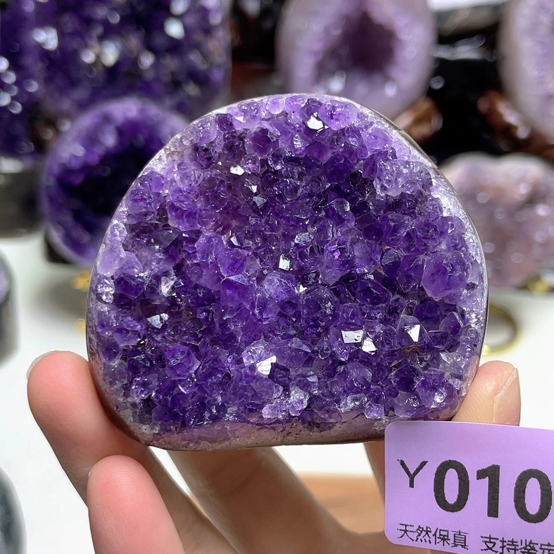 未镶嵌紫晶摆件晶震