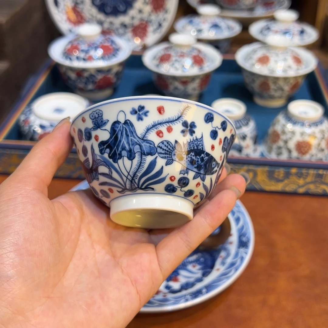 摆件陶景德镇陶瓷茶器百宝箱