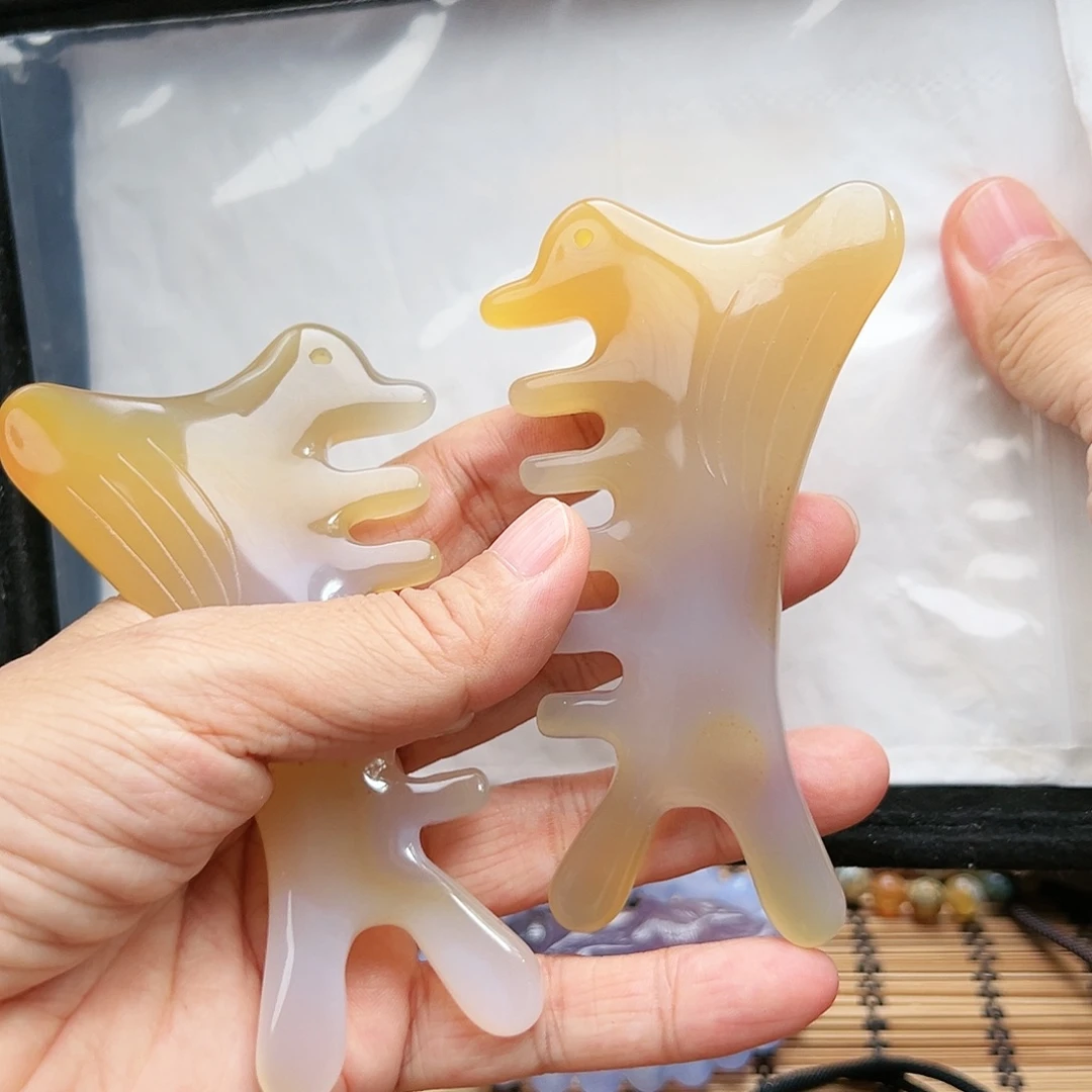 未镶嵌玛瑙/玉髓珠宝半成品随机2发一
