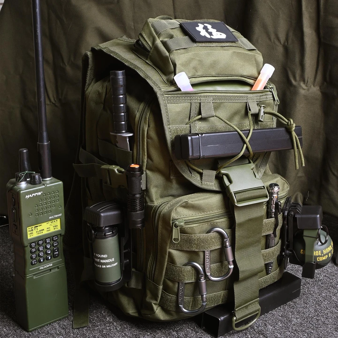 户外登山徒步爬山双肩多功能战 术迷彩揹包男款旅游轻便防水牛TM3