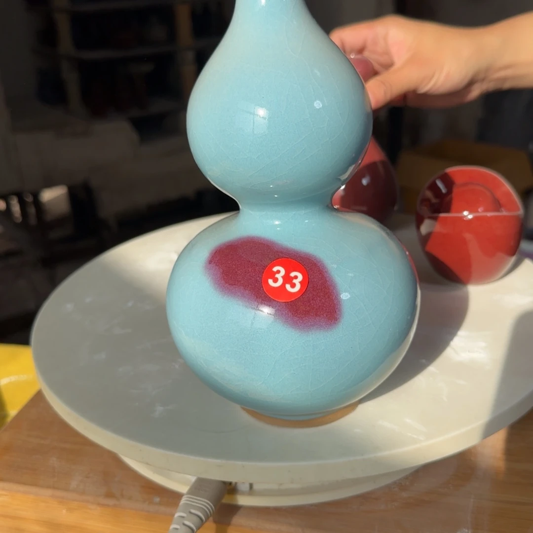 摆件瓷郑家钧窑摆件微