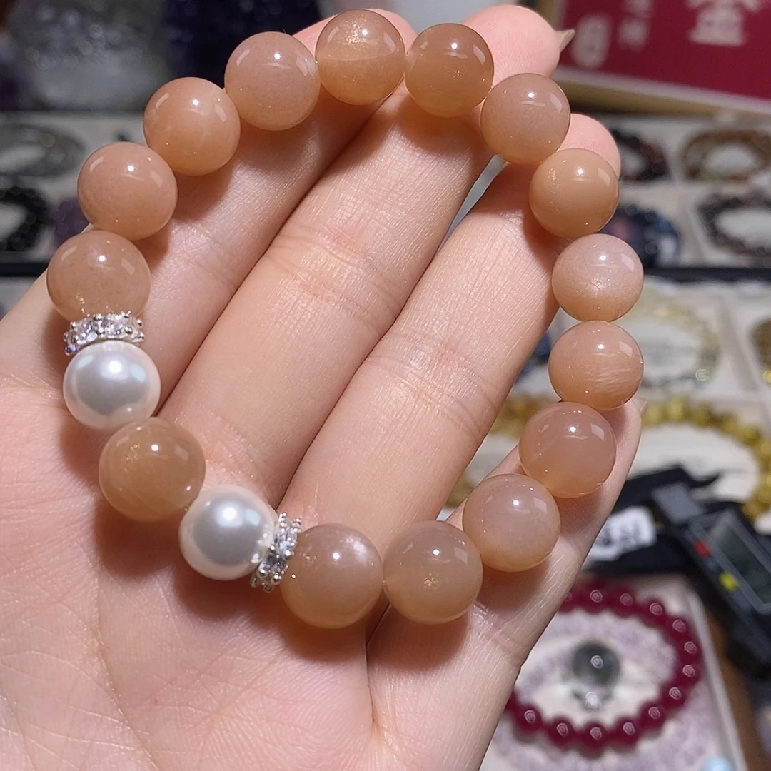 未镶嵌水晶手串橙月光