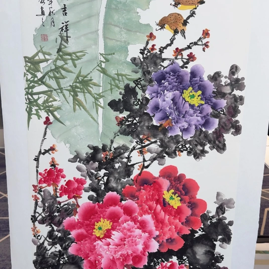 国画国画作品山水花鸟