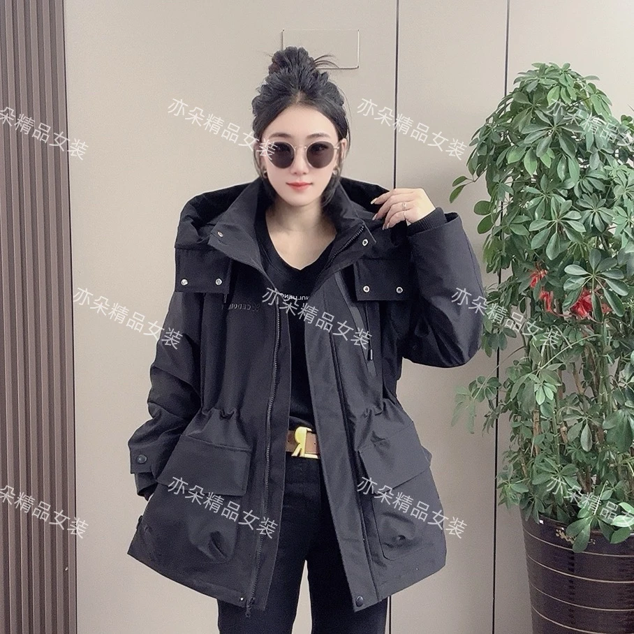 YIDUO 原创2025秋季活帽石墨烯薄棉930#百搭显瘦时尚中长款