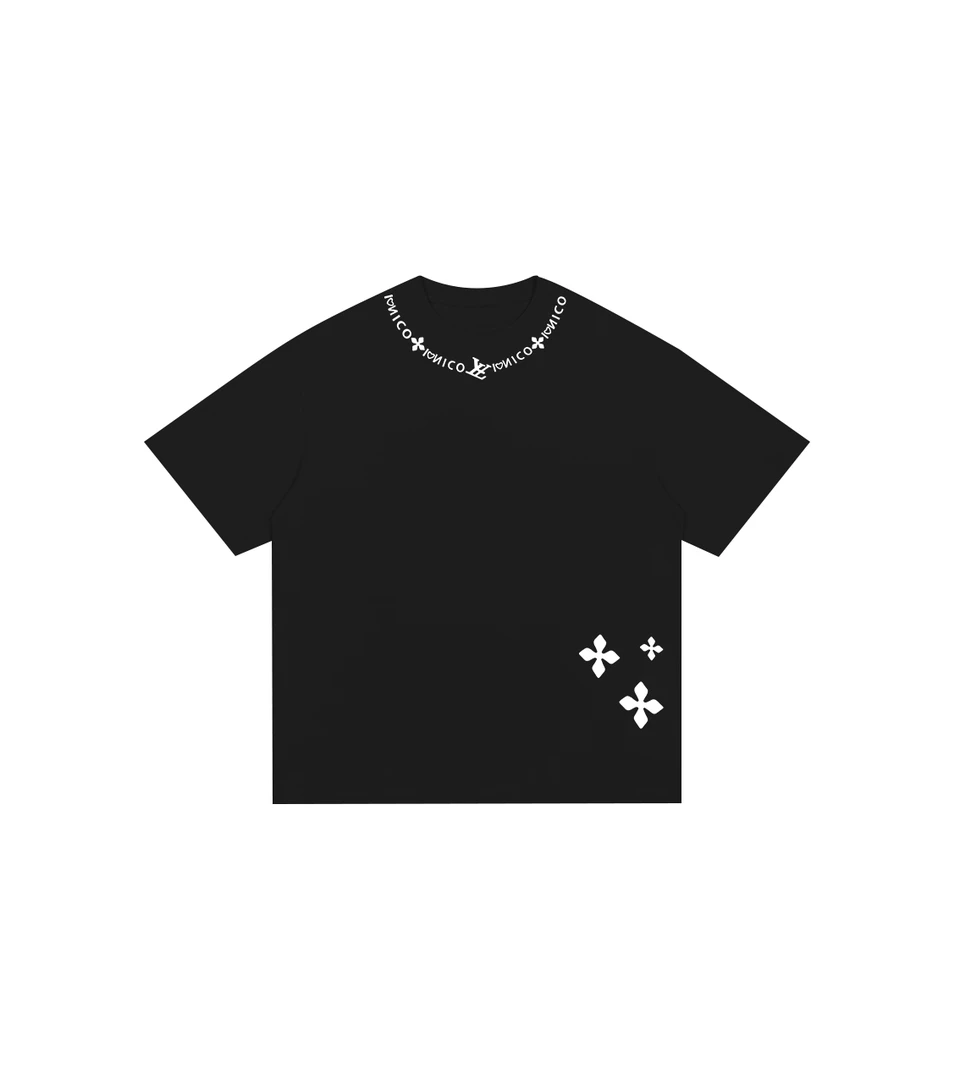 【万总专属】克家新款十字架经典印花男女同款重磅潮流短袖T恤-D33