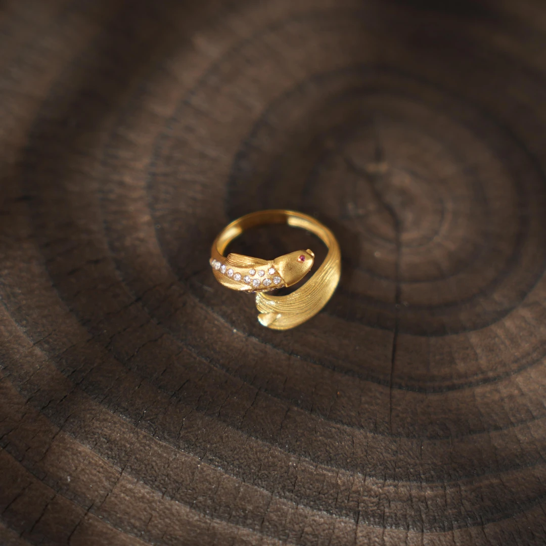 锦鲤-18K金戒指-b