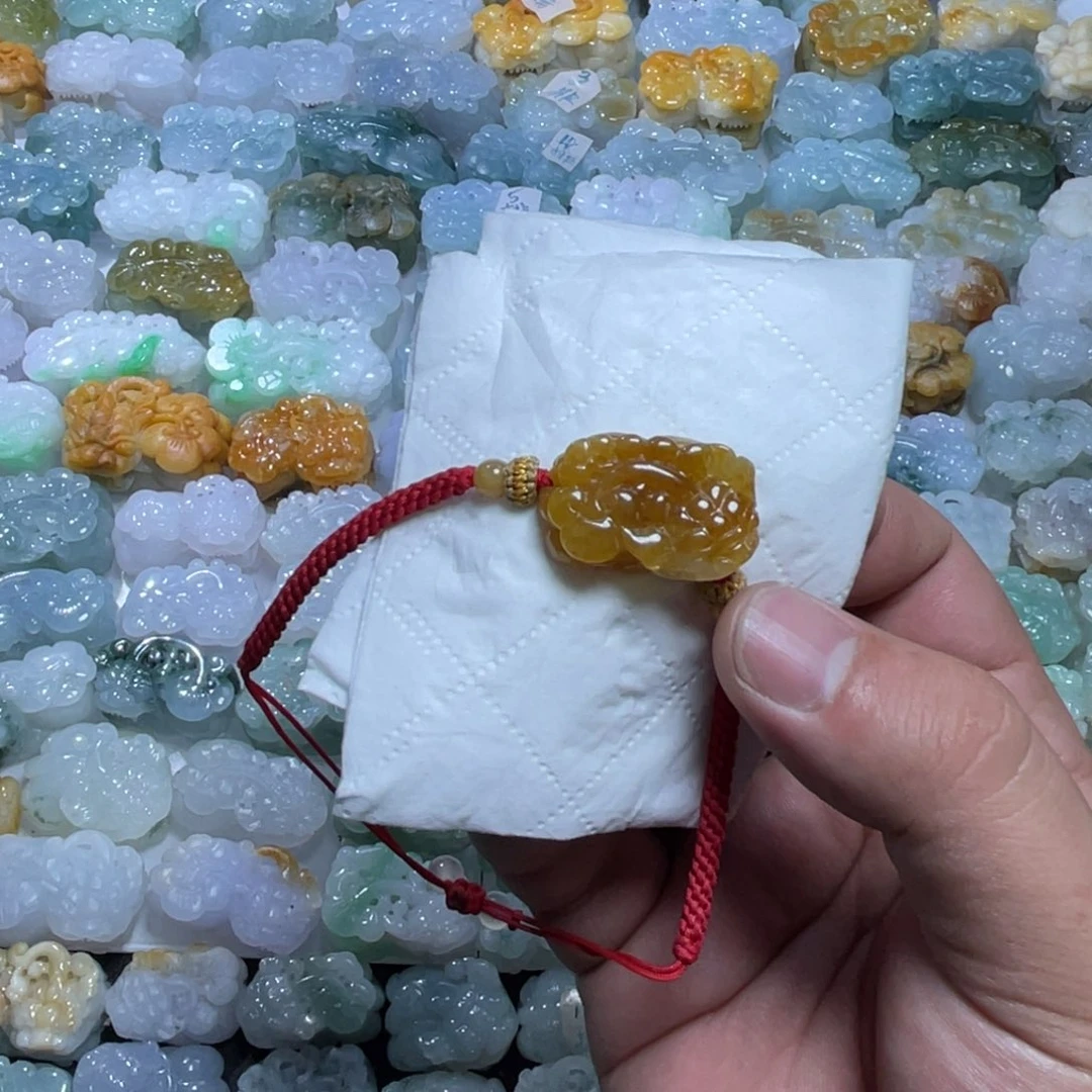 翡翠未镶嵌颈饰天然