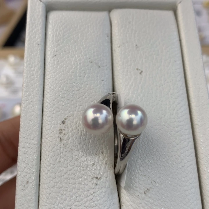 海水珍珠戒指银S925镶嵌