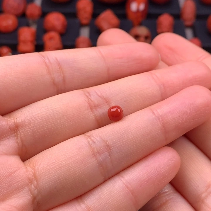 南红玛瑙未镶嵌老型单珠5MM