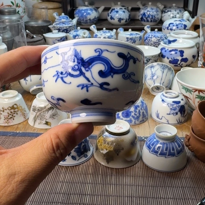 青花瓷器杯子茶具