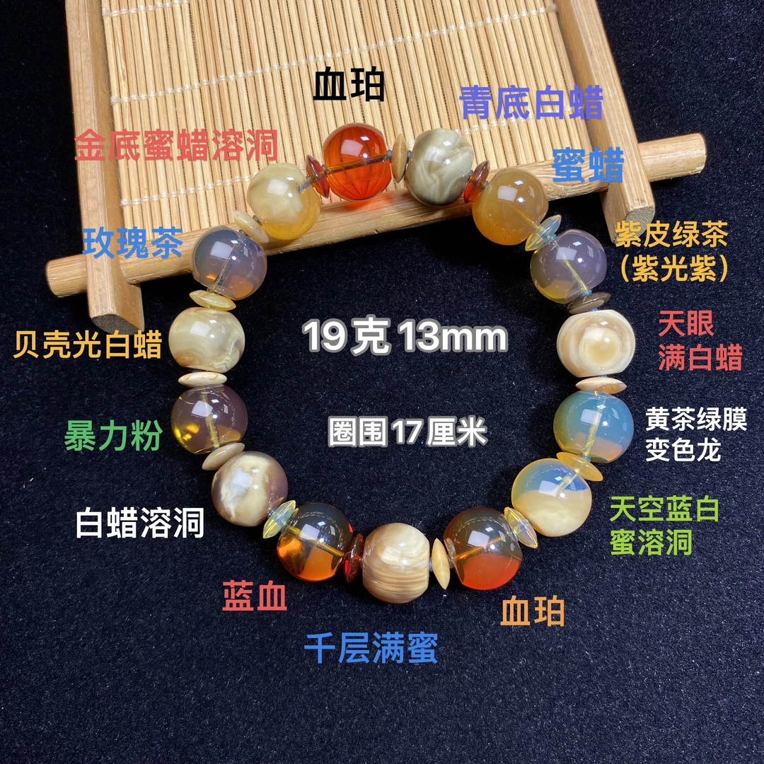 【小伊琥珀】19克精品茶宝+白蜡宝手串