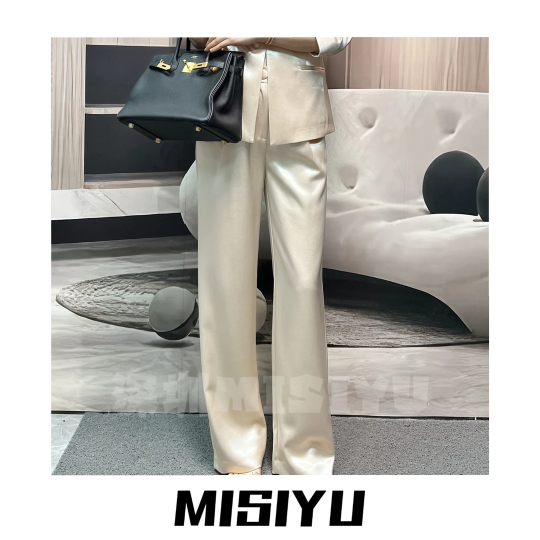 【MISIYU】醋酸直筒裤 2025新品 春夏时尚休闲百搭宽松JP25265