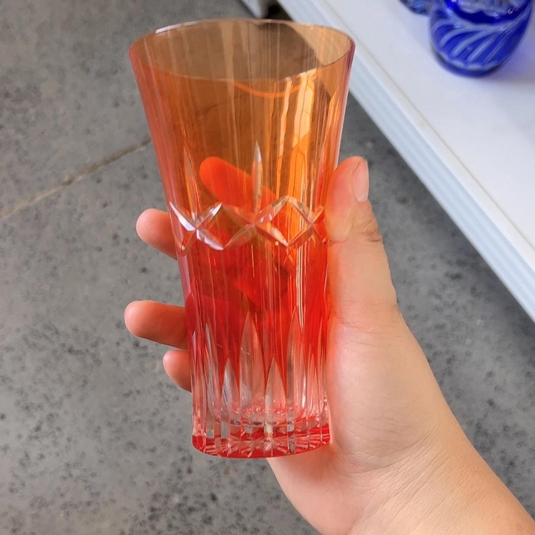 平底款水晶玻璃微瑕一个