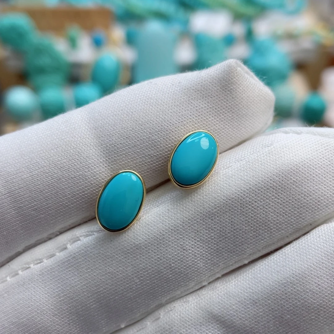 绿松石珠宝奇石18K金镶嵌