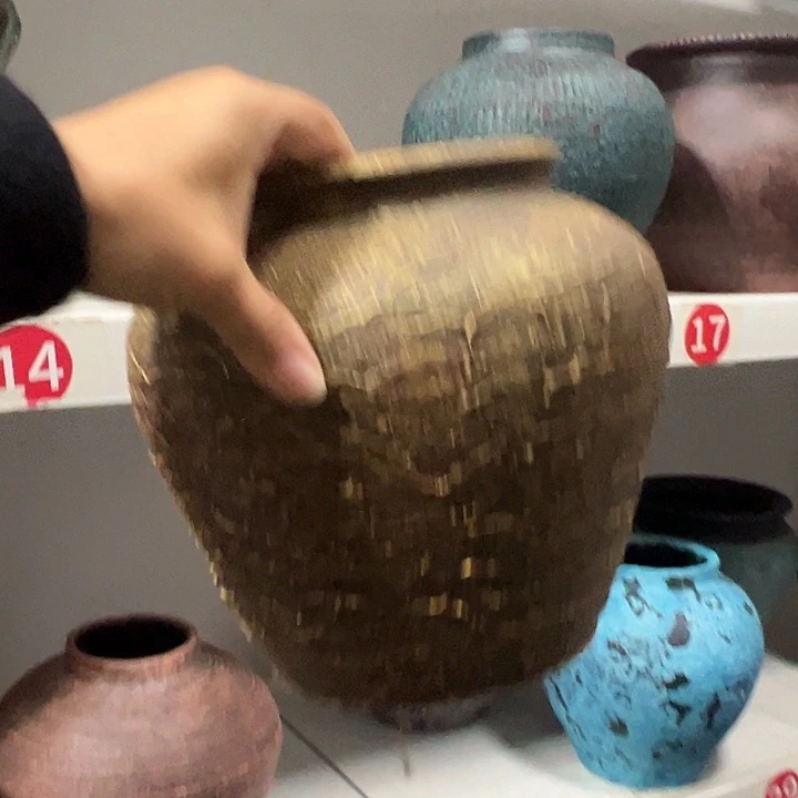 粗陶盆默认打孔高20口13