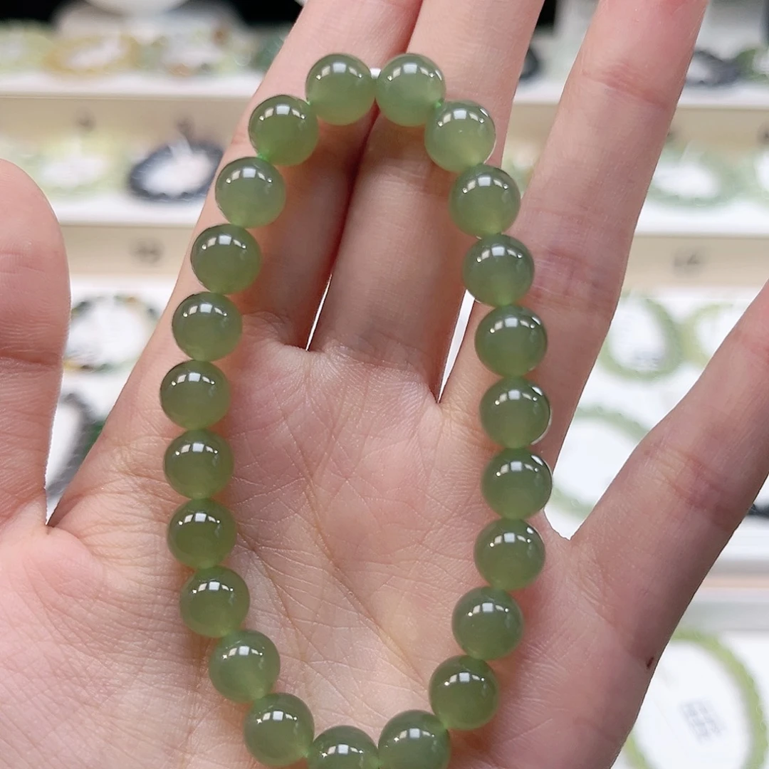 甜***星和田玉（糖玉）未镶嵌手链