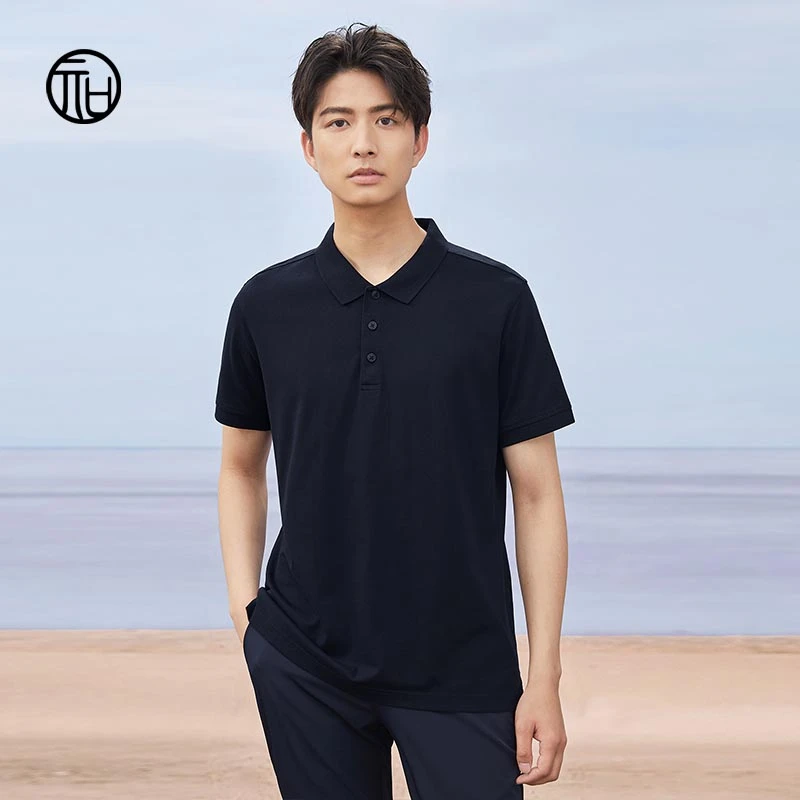 亓口新疆长绒棉免烫舒适平纹短袖休闲通勤POLO衫短袖/2007