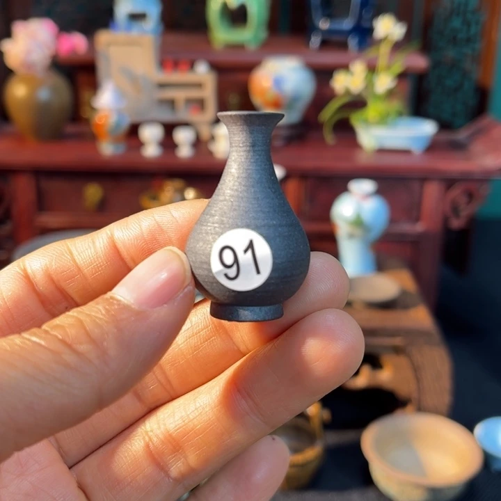 摆件微陶老王迷你花瓶