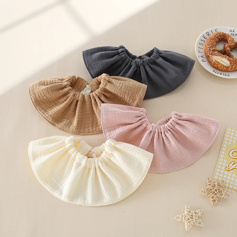 婴幼儿口水巾宝宝新生儿口水巾白色纯棉纯色通用