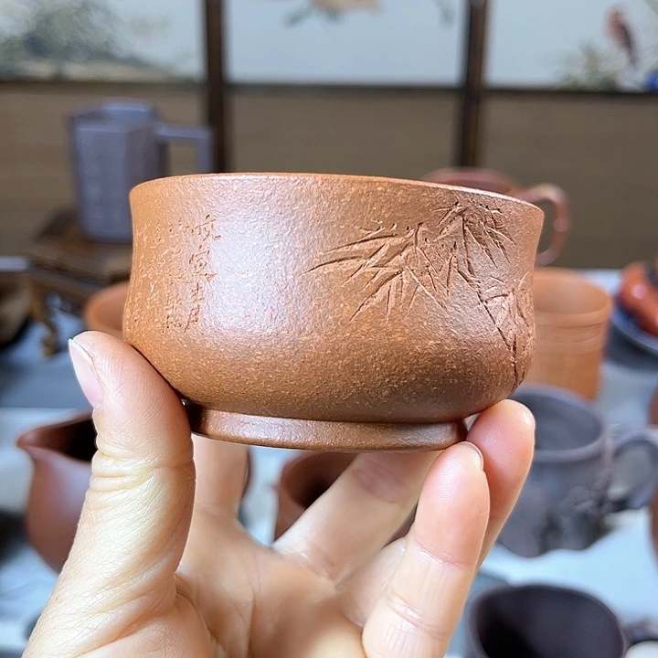 紫砂茶杯全手工主人杯容量150