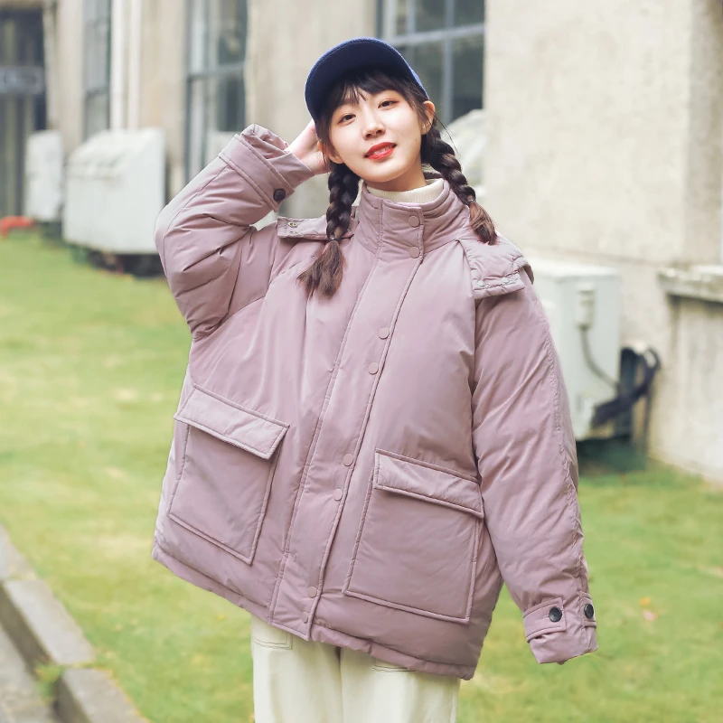 直播扣号链接棉衣棉服短款时尚宽松加厚保暖连帽秋冬外套女中长款