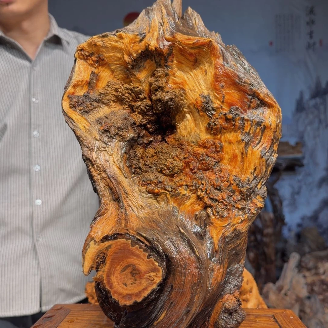 淄***厂木三丰琥珀木 天然摆件27