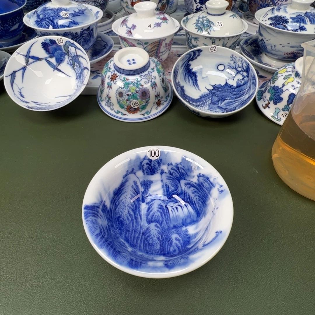 陶瓷景德镇纯手工纯手绘茶具木木100