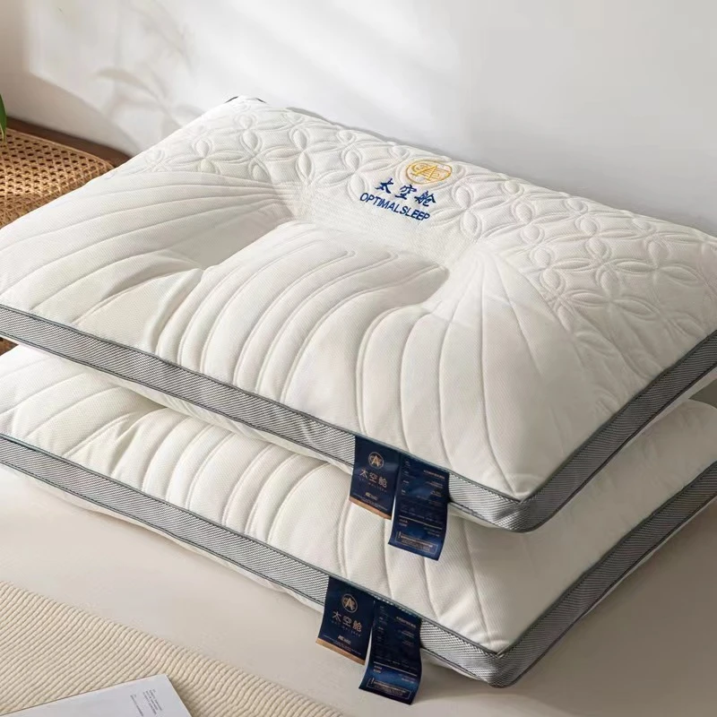 太空舱针织枕头枕芯一对装家用成人护颈椎乳胶枕厂家直销