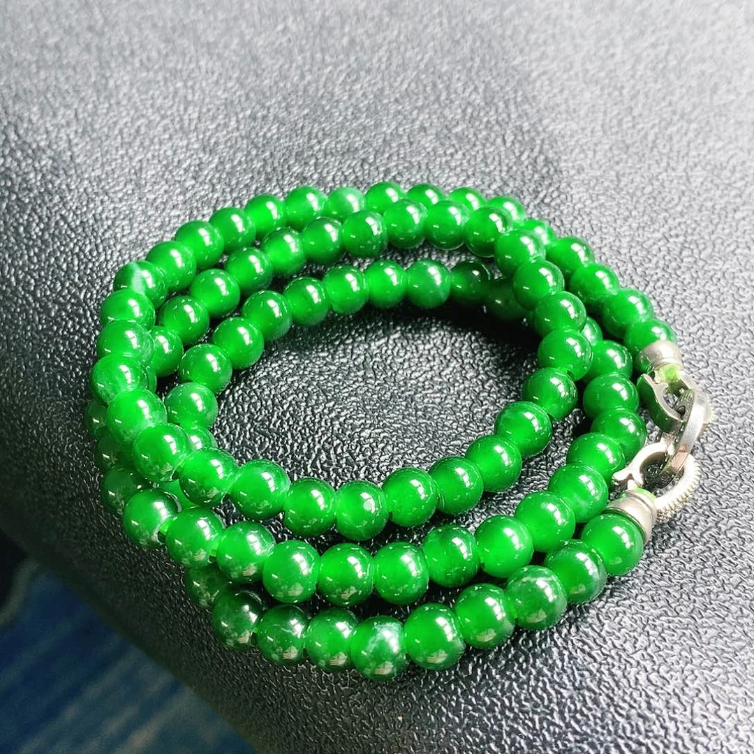 翡翠未镶嵌手串项链
