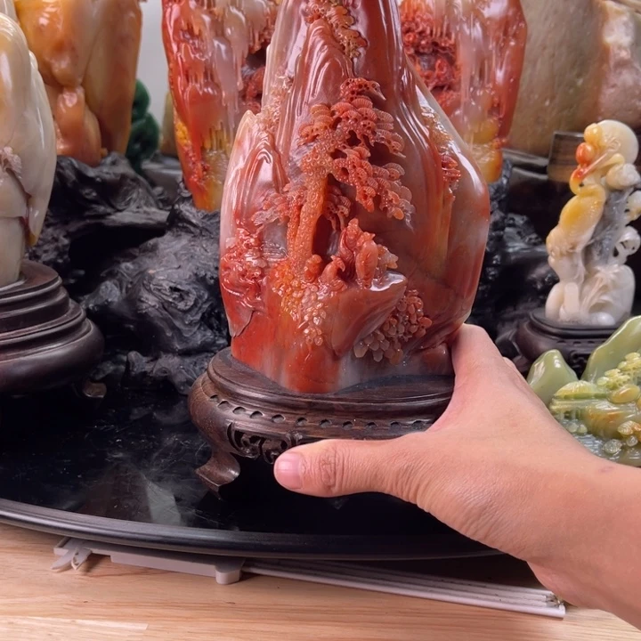 寿山石富春山居图