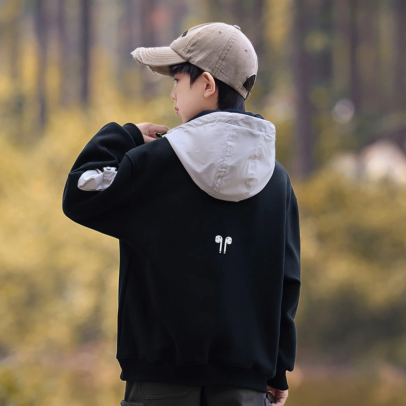 春装新款儿童卫衣男童春季品质童装韩版上衣男孩春款休闲连帽外套