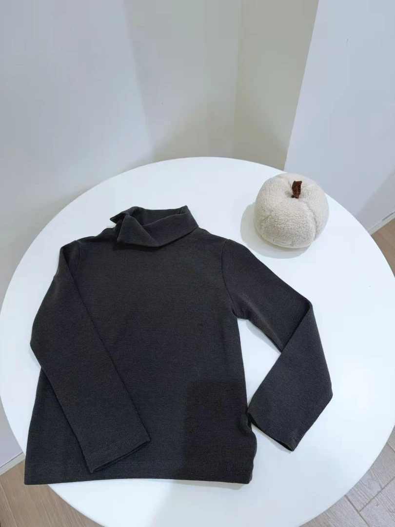 Clean fit 030-简洁风软糯打底秋冬韩版男女童洋气休闲保暖打底衫