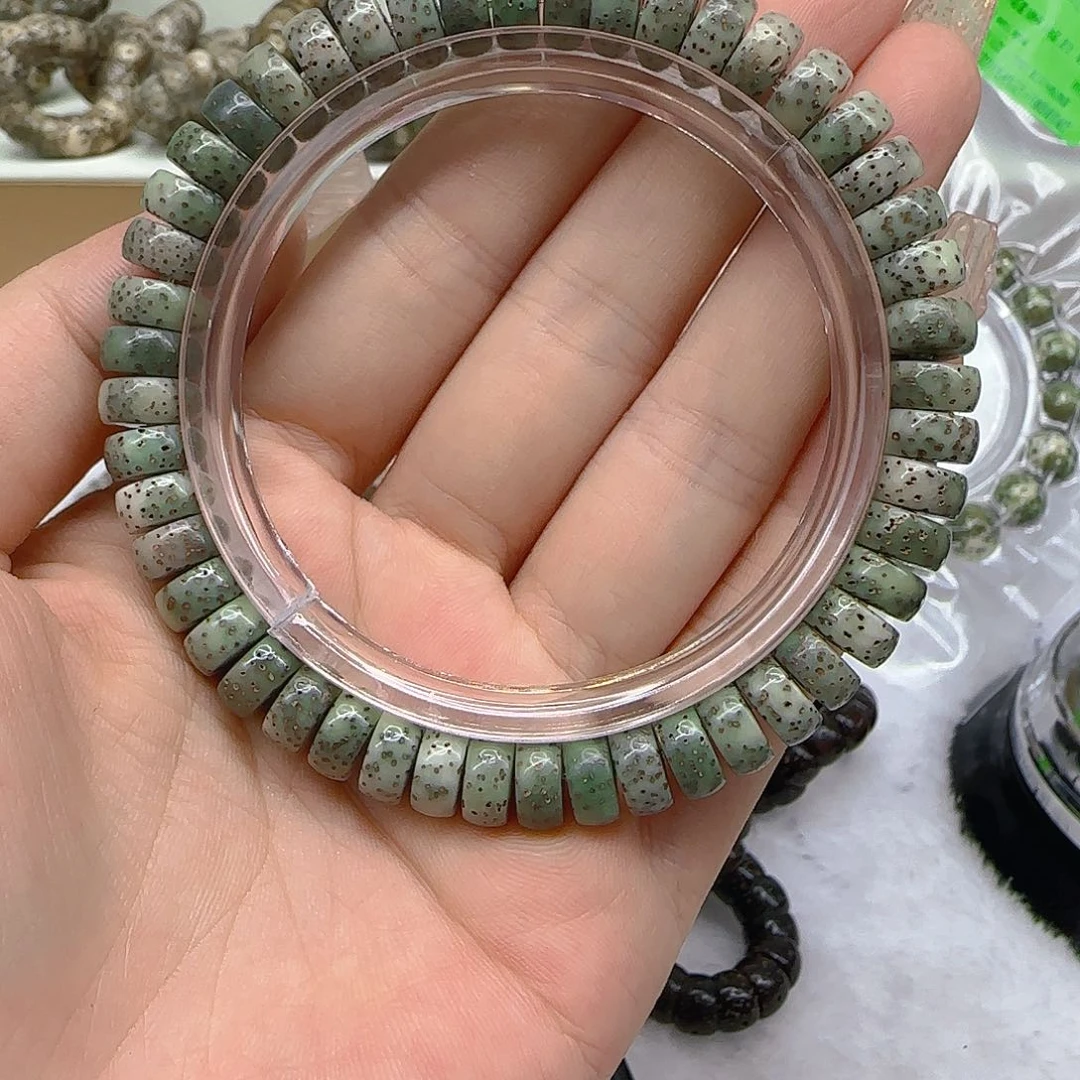 星月菩提手串25高端绿包白星月菩提94片片单圈