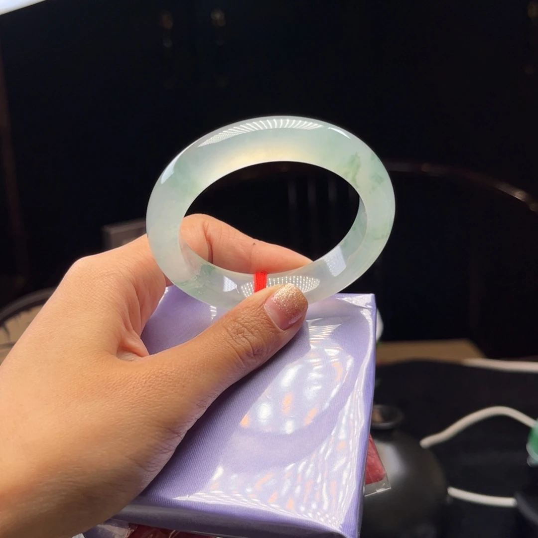 翡翠未镶嵌手镯正圈序号57