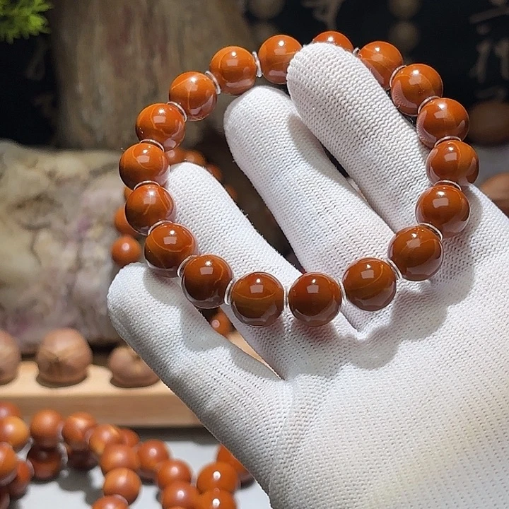 J***y橄榄核手串/手链1.2南山小红铁全品➕2珠