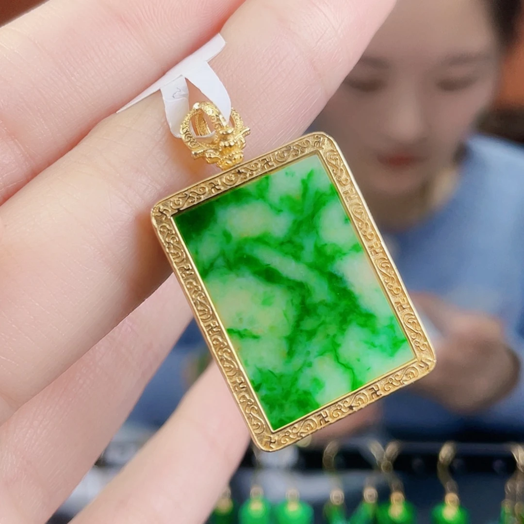 翡翠银S925镶嵌耳饰