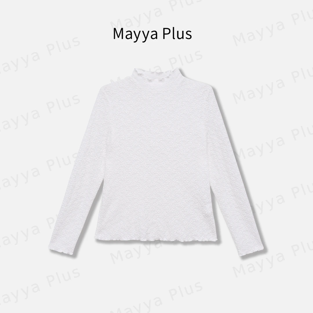 【浪漫满分】Mayya Plus麦芽定制气质显瘦流光风打底衫上衣32546122