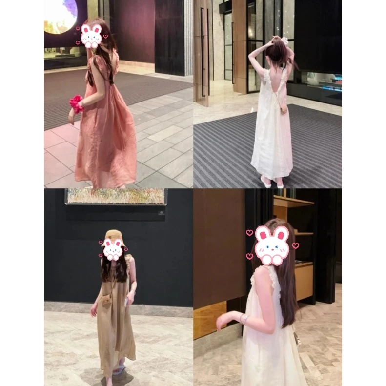 【黛色未央】甜美气质连衣裙法式宽松夏季多巴胺长款裙子BB50118